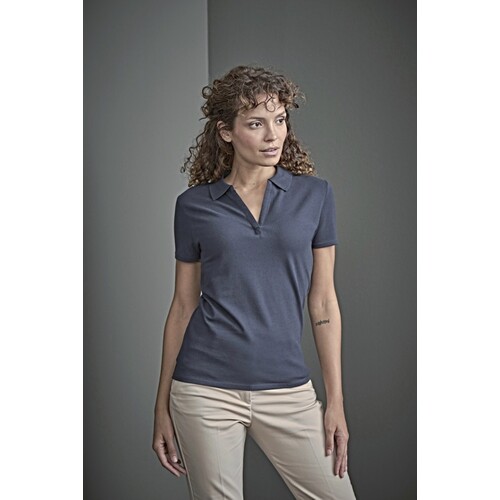 Womens Luxury Stretch V-Neck Polo