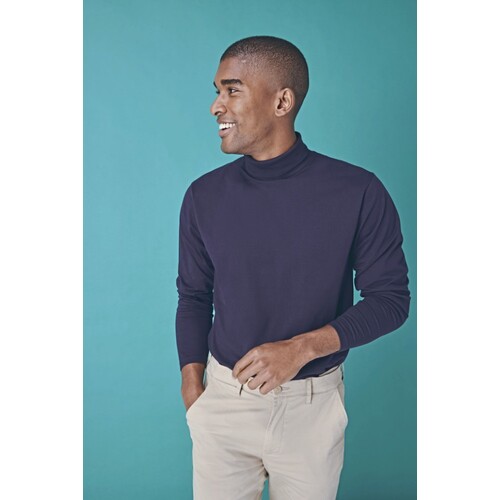 Roll-neck long-sleeve top