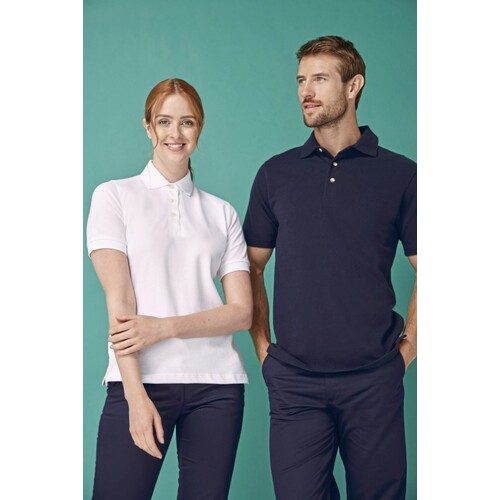 Henbury Ladies´ Classic Cotton Piqué Polo Shirt (Black, S)