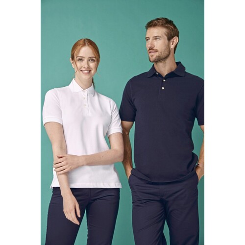 Henbury Ladies´ Classic Cotton Piqué Polo Shirt (Black, M)