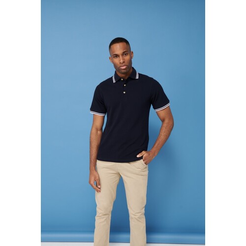 Double tipped piqué polo shirt