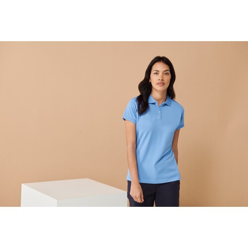 Henbury Ladies´ Coolplus® Wicking Polo Shirt (Mid Blue, XS)