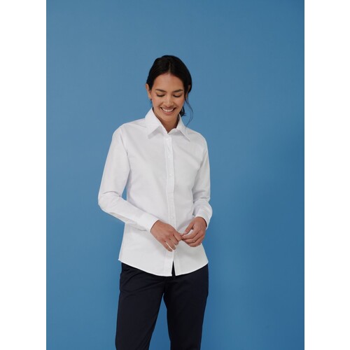 Ladies` Classic Long Sleeved Oxford Shirt