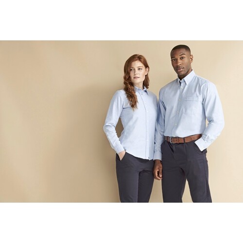 Ladies` Classic Long Sleeved Oxford Shirt