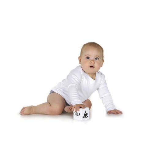 Link Kids Wear Long Sleeve Baby T-Shirt Polyester (White, 50-56)