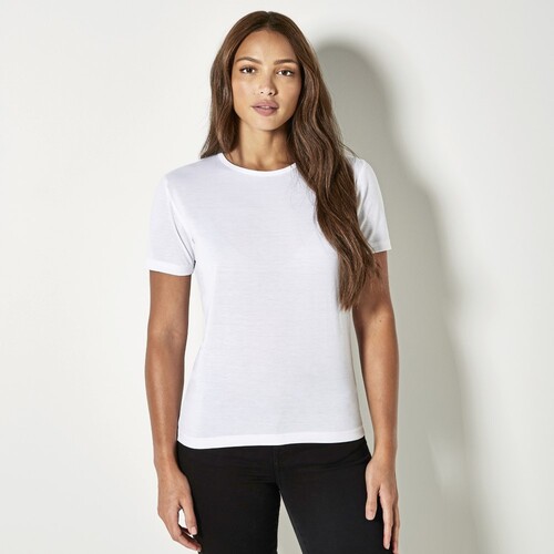 Xpres Women´s Subli Plus® Round Neck T-Shirt (White, S (8-10))