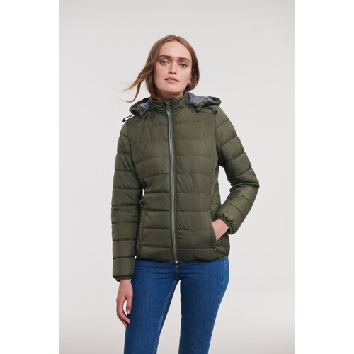 Russell Ladies´ Hooded Nano Jacket (Black, XS)