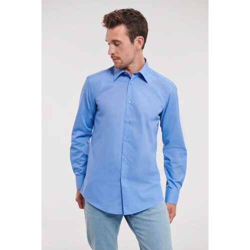 Men`s Long Sleeve Tailored Polycotton Poplin Shirt