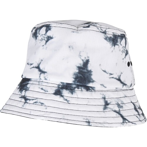 FLEXFIT Batik Dye Reversible Bucket Hat (Black-White, Black, One Size)