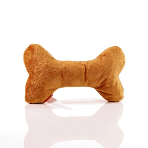 Mbw MiniFeet® Dog Toy Bone with Crackle Function (Marrón, Talla única)