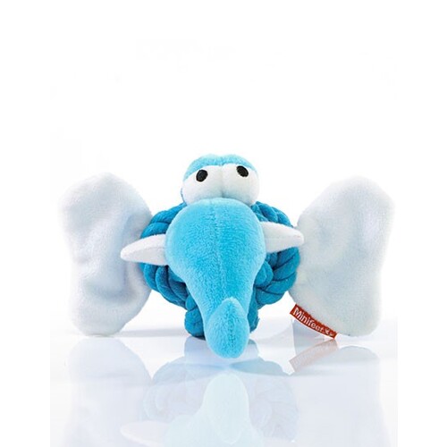 Mbw MiniFeet® Dog Toy Knotted Animal Elephant (Blue, One Size)
