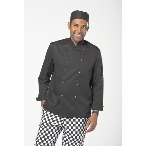 Dennys London Long Sleeve Snap Stud Fastening Jacket (Black, XL)