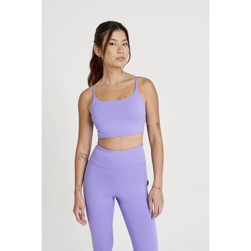 Just Cool Women's Recycled Tech Sports Bra (Digital Lavender, XL)