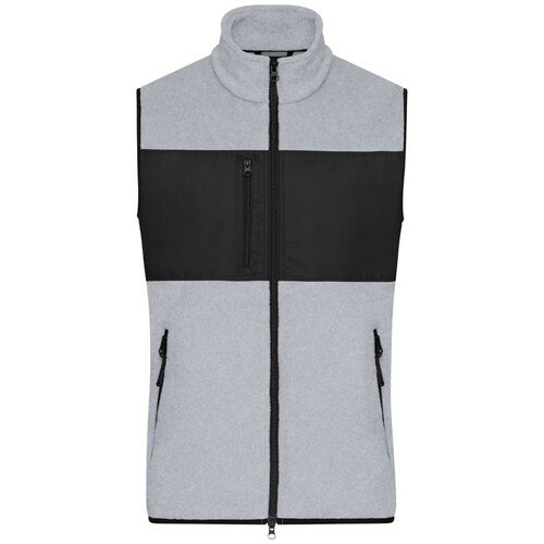 James&Nicholson Men´s Fleece Vest (Carbon, Black, M)