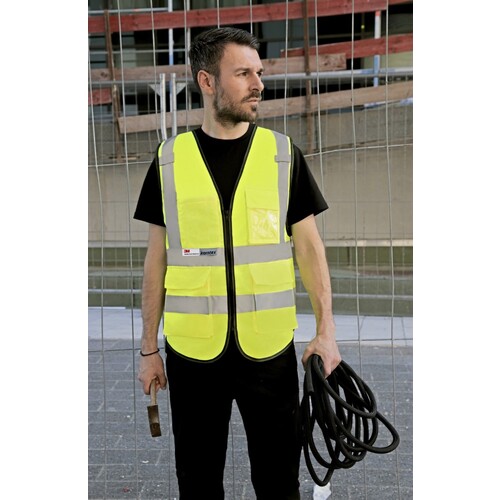 Korntex Premium Multifunctional Executive Safety Vest Munich (Signal Yellow, S/M)