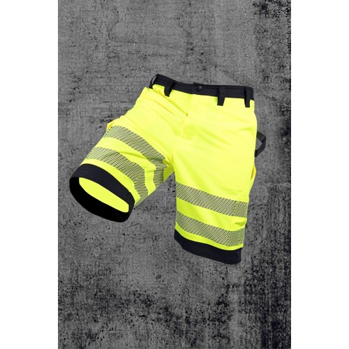 Korntex EOS Hi-Vis Workwear Shorts With Printing Areas (Shorts de travail Hi-Vis avec zones d'impression) (Signal Orange, Black, 60)