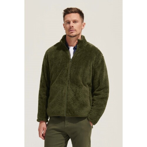 SOL´S Unisex Fleece Zip Jacket Finch (Army, XS)