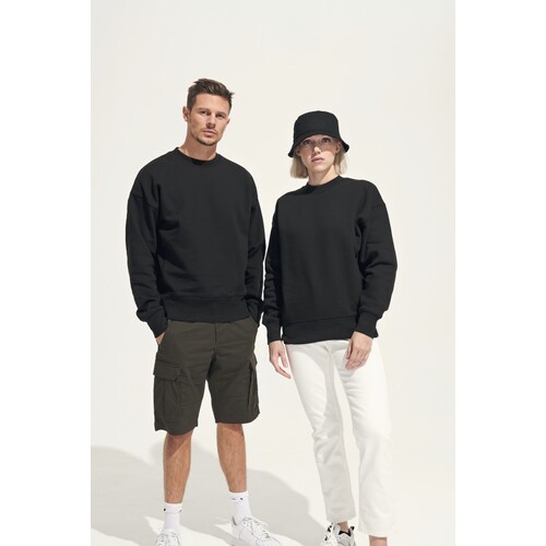 SOL'S Unisex Round-Neck Sweatshirt Authentic (Black, XS)