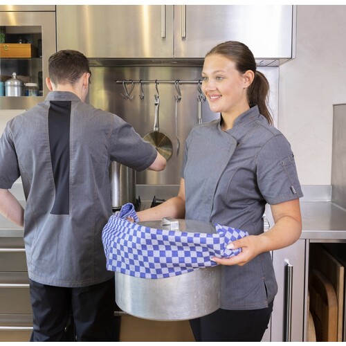 Chaqueta asimétrica Le Chef para mujer (Indigo, 10)