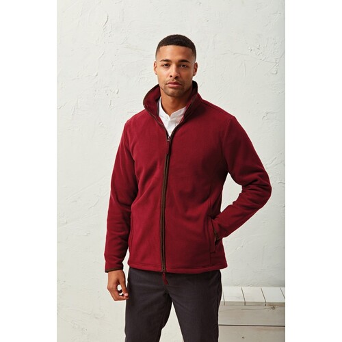 Premier Workwear Men's 'Artisan' Fleece Jacket (Navy (approx. Pantone 533C), Brown (approx. Pantone 4975C), 3XL)