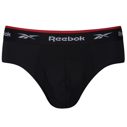 Reebok Men´s Sports Brief - Wiggins (3 Pair Pack) (Black, Black, Black, S)