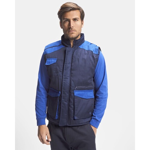 Roly Workwear Multipocket Vest Armada (Navy Blue 55, Royal Blue 05, M)