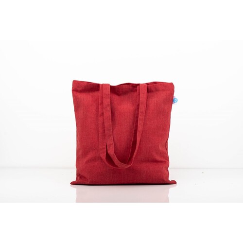 Printwear cotton bag recycled, long handles (Black, approx. 38 x 42 cm)