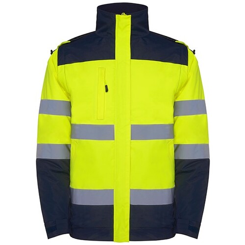 Roly Workwear Epsylon Parka (Navy Blue 55, Fluor Yellow 221, L)