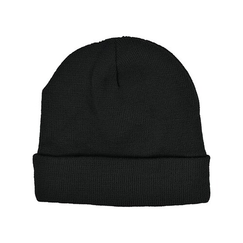 L-merch Chapeau tricoté avec polaire (Black, One Size)