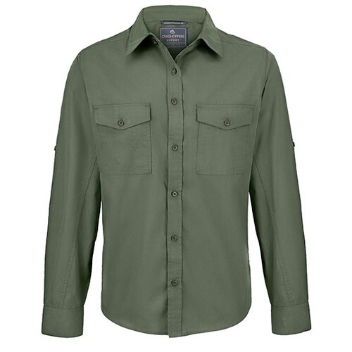 Craghoppers Expert Kiwi Long Sleeved Shirt (Dark Cedar Green, XL)