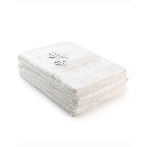 Asciugamano in bambù naturale A&amp;R (White, 50 x 100 cm)