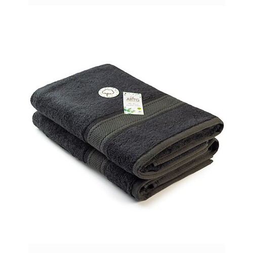 ARTG Natural Bamboo Bath Towel (Black, 70 x 140 cm)