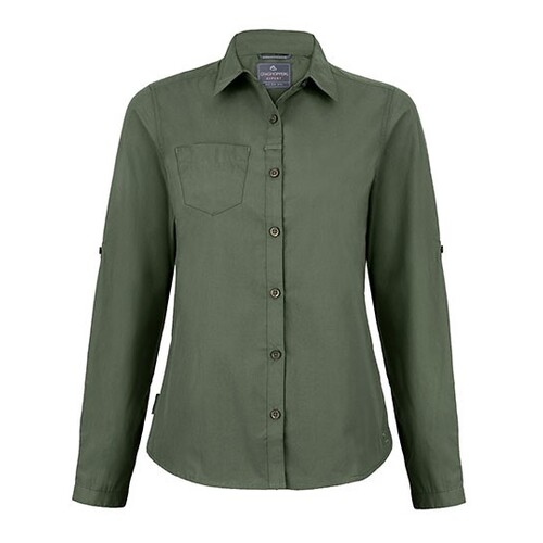 Craghoppers Expert Donna Kiwi Camicia a maniche lunghe (Dark Cedar Green, 16)