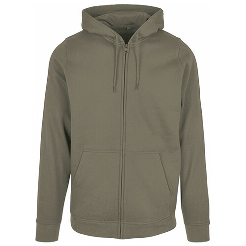 Build Your Brand Basic Zip Hoody (Olive, S)