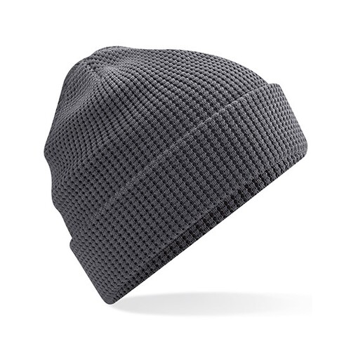 Beechfield Organic Cotton Waffle Beanie (Graphite Grey, One Size)