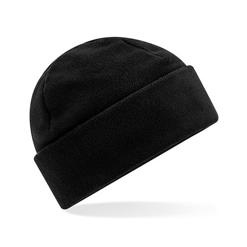 Beechfield Recycled Fleece Cuffed Beanie (Black, One Size)