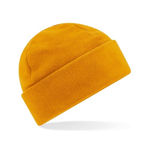 Bonnet à poignets en laine polaire recyclée Beechfield (Mustard, One Size)