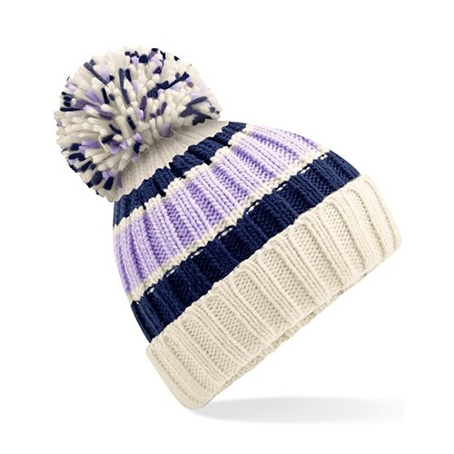 Bonnet Beechfield Hygge Striped (Blueberry Cheesecake, One Size)