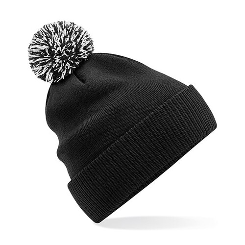 Beechfield Recycled Snowstar® Beanie (Black, White, One Size)