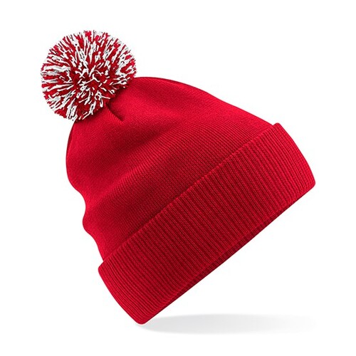 Beechfield Recycled Snowstar® Beanie (Classic Red, White, One Size)