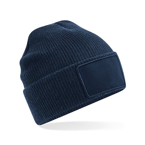 Beechfield Removable Patch Thinsulate™ Beanie (French Navy, One Size)