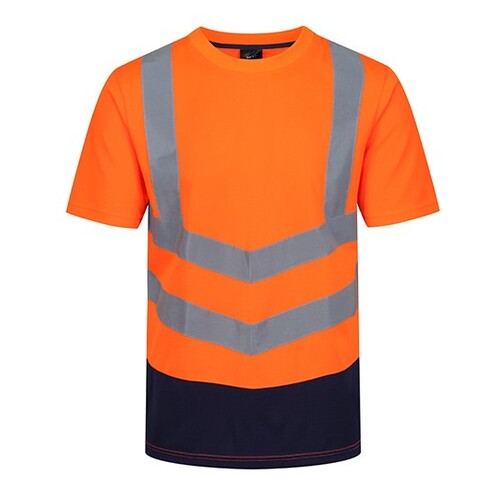 Maglietta a maniche corte Regatta High Visibility Pro Hi-Vis (Orange, Navy, M)