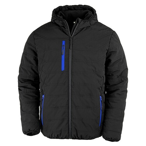 Result Genuine Recycled Recycled Black Compass Padded Winter Jacket (Black, Royal, XXL)