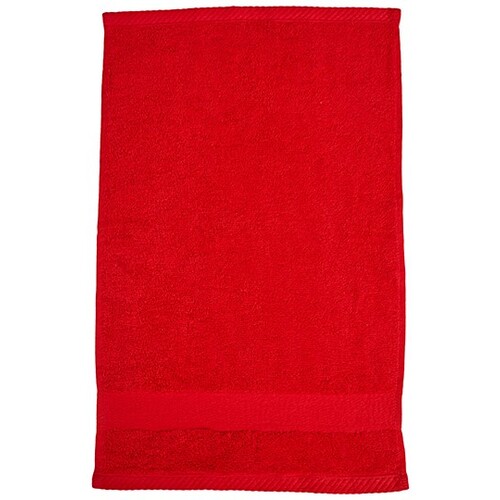 Asciugamano biologico per ospiti Fair Towel (Red, 30 x 50 cm)