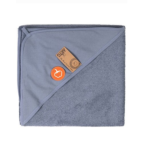 A&amp;R PRINT-Me® Asciugamano con cappuccio per bambini (Jeans Blue, 100 x 100 cm)