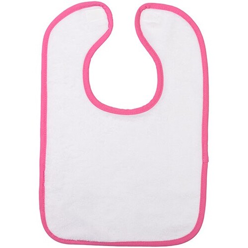 A&amp;R Babiezz® ALL-Over Sublimation Baby Bib (White, Pink, 43 x 27 cm)