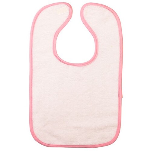 A&amp;R Babiezz® ALL-Over Sublimation Dossard pour bébé (White, Light Pink, 43 x 27 cm)