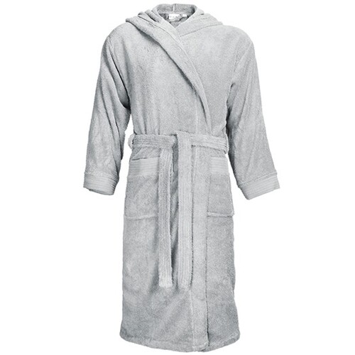 The One Towelling® Robe de bain à capuche (Silver Grey, L/XL)