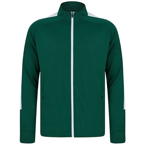 Find+Hales Adults Knitted Tracksuit Top (Bottle Green, White, XXL)