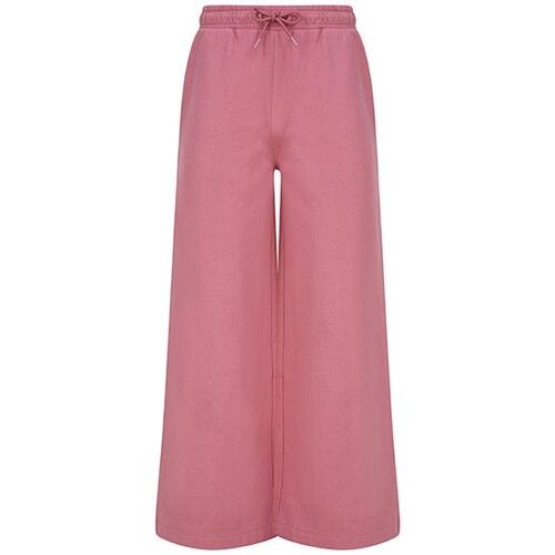 Pantalones de chándal de pierna ancha de moda sostenible para mujer SF (rosa oscuro, L)